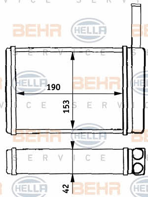 Behr-Hella 8FH 351 313-121 Heat exchanger, interior heating 8FH351313121
