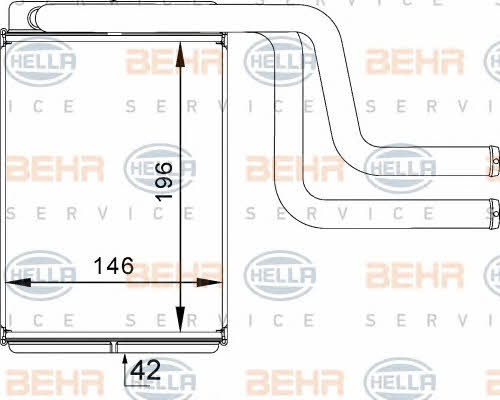 Behr-Hella 8FH 351 313-161 Heat exchanger, interior heating 8FH351313161