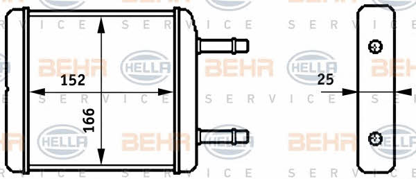 Behr-Hella 8FH 351 313-181 Heat exchanger, interior heating 8FH351313181