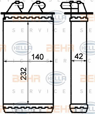 Behr-Hella 8FH 351 313-201 Heat exchanger, interior heating 8FH351313201