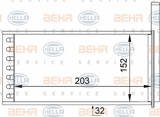 Behr-Hella 8FH 351 313-231 Heat exchanger, interior heating 8FH351313231