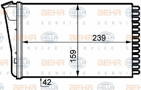 Behr-Hella 8FH 351 313-291 Heat exchanger, interior heating 8FH351313291