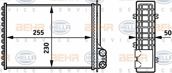 Behr-Hella 8FH 351 313-301 Heat exchanger, interior heating 8FH351313301