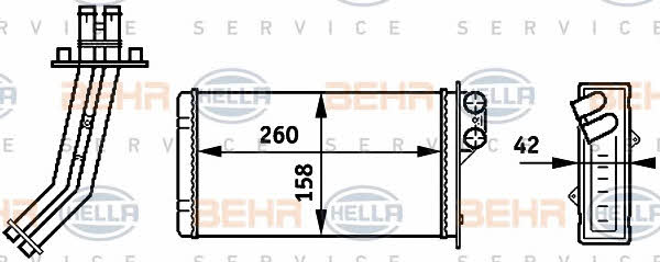 Behr-Hella 8FH 351 313-311 Heat exchanger, interior heating 8FH351313311