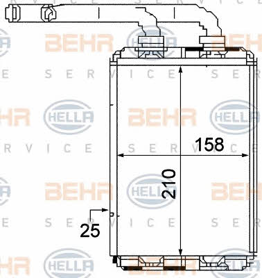 Behr-Hella 8FH 351 313-321 Heat exchanger, interior heating 8FH351313321