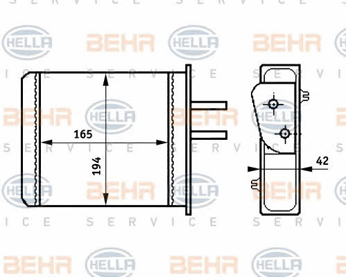 Behr-Hella 8FH 351 313-351 Heat exchanger, interior heating 8FH351313351