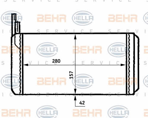 Behr-Hella 8FH 351 313-361 Heat exchanger, interior heating 8FH351313361