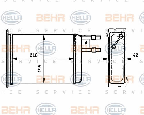 Behr-Hella 8FH 351 313-371 Heat exchanger, interior heating 8FH351313371