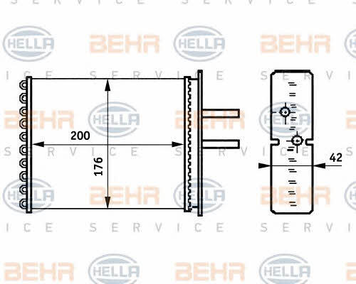 Behr-Hella 8FH 351 313-381 Heat exchanger, interior heating 8FH351313381