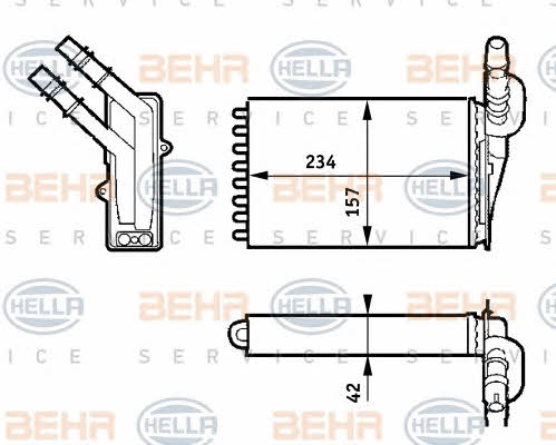 Behr-Hella 8FH 351 313-391 Heat exchanger, interior heating 8FH351313391
