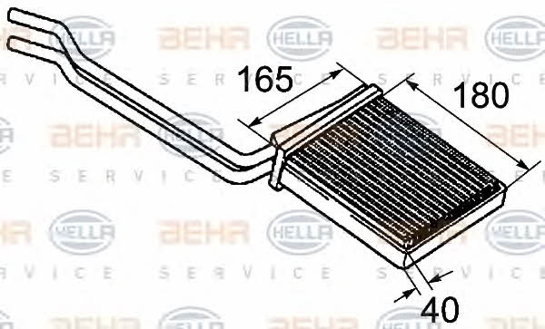 Behr-Hella 8FH 351 313-411 Heat exchanger, interior heating 8FH351313411