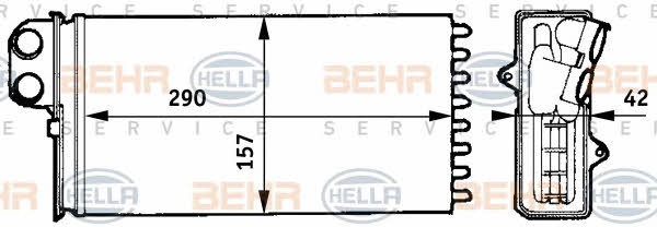 Behr-Hella 8FH 351 313-431 Heat exchanger, interior heating 8FH351313431
