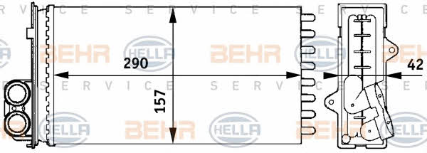 Behr-Hella 8FH 351 313-441 Heat exchanger, interior heating 8FH351313441