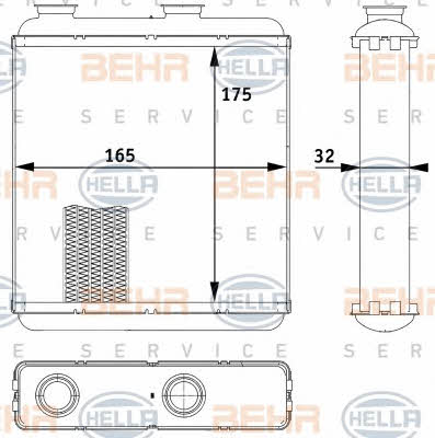 Behr-Hella 8FH 351 313-541 Heat exchanger, interior heating 8FH351313541
