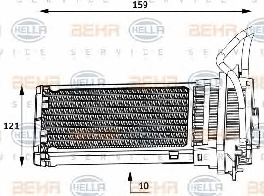 Behr-Hella 8FH 351 313-551 Heat exchanger, interior heating 8FH351313551