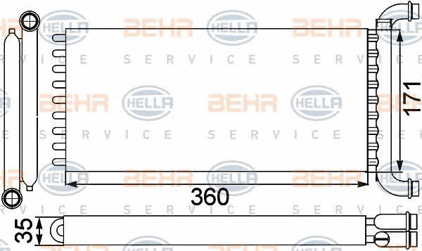 Behr-Hella 8FH 351 313-571 Heat exchanger, interior heating 8FH351313571