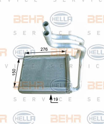 Behr-Hella 8FH 351 315-241 Heat exchanger, interior heating 8FH351315241