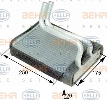 Behr-Hella 8FH 351 315-251 Heat exchanger, interior heating 8FH351315251