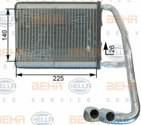 Behr-Hella 8FH 351 315-301 Heat exchanger, interior heating 8FH351315301