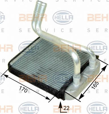 Behr-Hella 8FH 351 315-311 Heat exchanger, interior heating 8FH351315311
