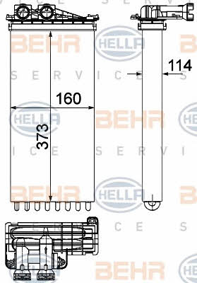Behr-Hella 8FH 351 315-581 Heat exchanger, interior heating 8FH351315581