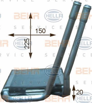 Behr-Hella 8FH 351 315-681 Heat exchanger, interior heating 8FH351315681