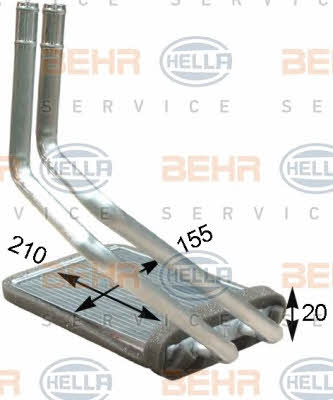 Behr-Hella 8FH 351 315-691 Heat exchanger, interior heating 8FH351315691