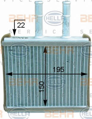 Behr-Hella 8FH 351 315-751 Heat exchanger, interior heating 8FH351315751