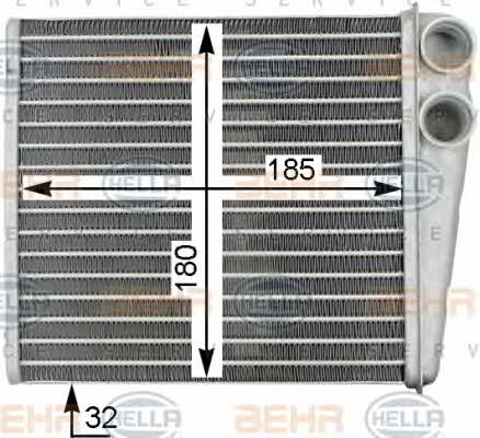 Behr-Hella 8FH 351 315-781 Heat exchanger, interior heating 8FH351315781
