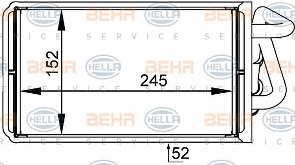 Behr-Hella 8FH 351 333-001 Heat exchanger, interior heating 8FH351333001