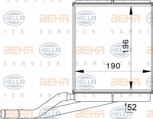 Behr-Hella 8FH 351 333-011 Heat exchanger, interior heating 8FH351333011