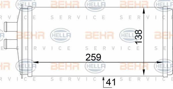 Behr-Hella 8FH 351 333-021 Heat exchanger, interior heating 8FH351333021