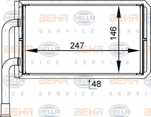 Behr-Hella 8FH 351 333-031 Heat exchanger, interior heating 8FH351333031