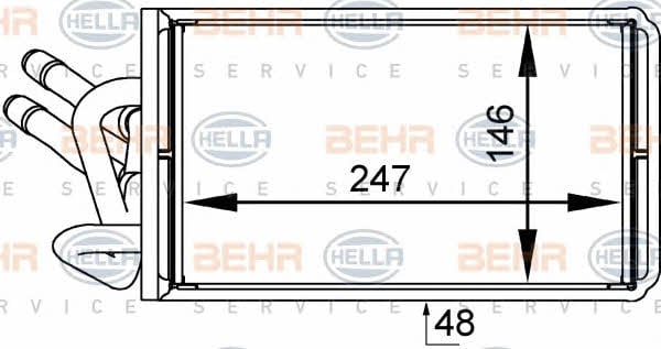 Behr-Hella 8FH 351 333-041 Heat exchanger, interior heating 8FH351333041