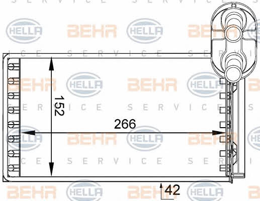 Behr-Hella 8FH 351 333-051 Heat exchanger, interior heating 8FH351333051