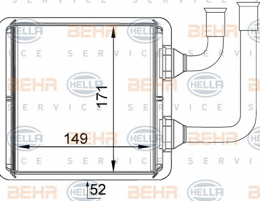 Behr-Hella 8FH 351 333-061 Heat exchanger, interior heating 8FH351333061