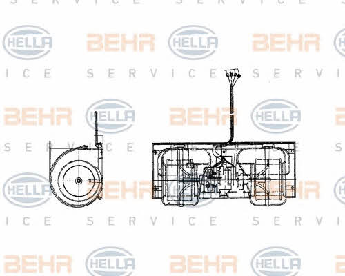 Behr-Hella 8EW 009 158-451 Fan assy - heater motor 8EW009158451