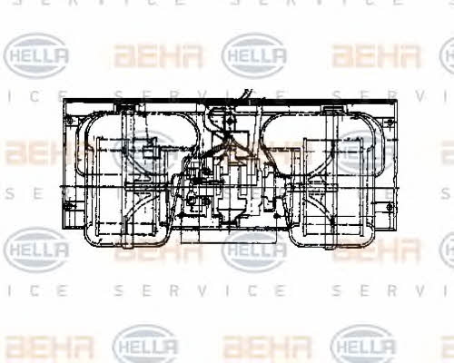 Behr-Hella 8EW 009 158-481 Fan assy - heater motor 8EW009158481