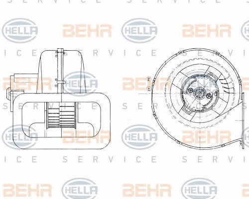 Behr-Hella 8EW 009 158-611 Fan assy - heater motor 8EW009158611