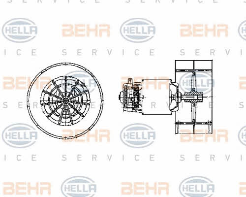 Behr-Hella 8EW 009 158-631 Fan assy - heater motor 8EW009158631