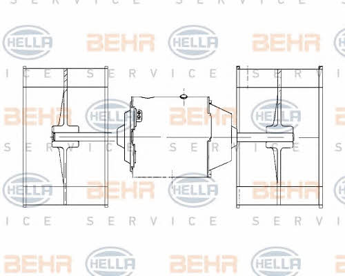 Behr-Hella 8EW 009 158-651 Fan assy - heater motor 8EW009158651