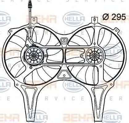 Hub, engine cooling fan wheel Behr-Hella 8EW 009 158-731