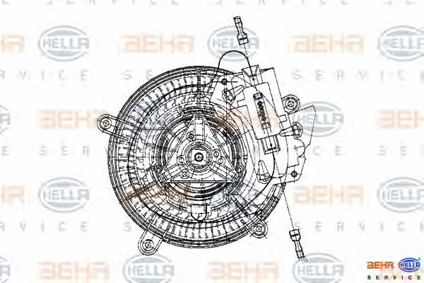 Behr-Hella 8EW 009 159-301 Fan assy - heater motor 8EW009159301