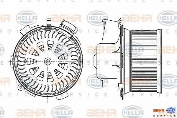 Behr-Hella 8EW 009 159-481 Fan assy - heater motor 8EW009159481