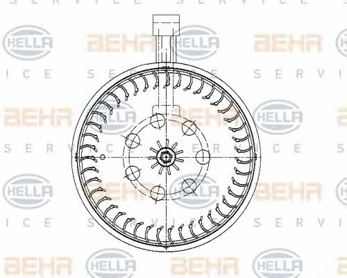 Behr-Hella 8EW 009 159-591 Fan assy - heater motor 8EW009159591