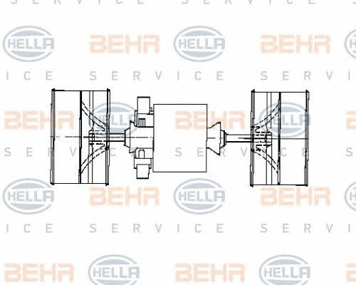 Behr-Hella 8EW 009 160-591 Fan assy - heater motor 8EW009160591