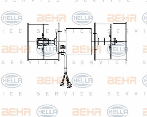 Behr-Hella 8EW 009 160-621 Fan assy - heater motor 8EW009160621
