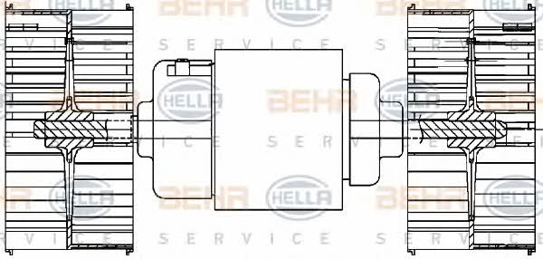 Behr-Hella 8EW 351 029-041 Fan assy - heater motor 8EW351029041