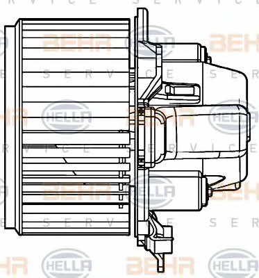 Behr-Hella 8EW 351 039-331 Fan assy - heater motor 8EW351039331