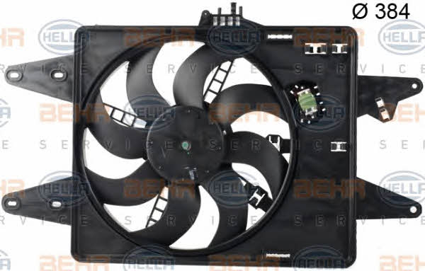 Hub, engine cooling fan wheel Behr-Hella 8EW 351 039-611